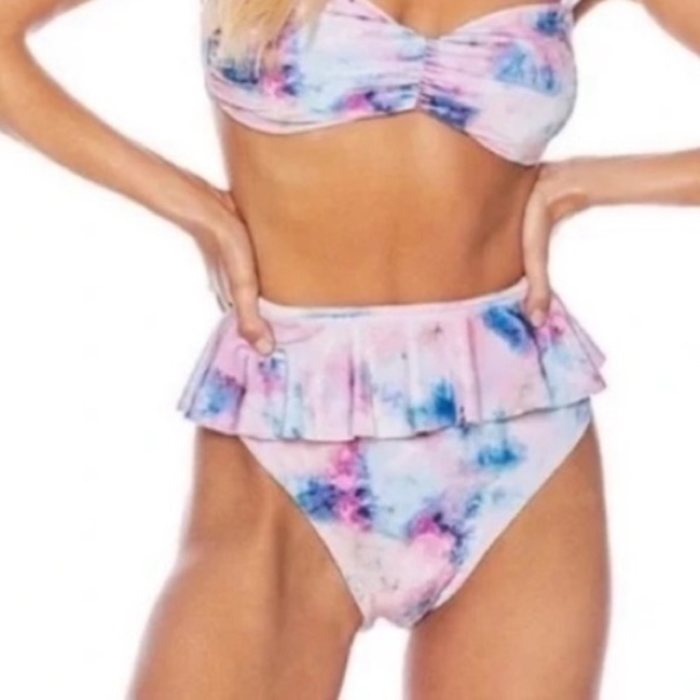 New! Beach Riot Poppy daisy candy skies tie dye bikinis bottom 24995
